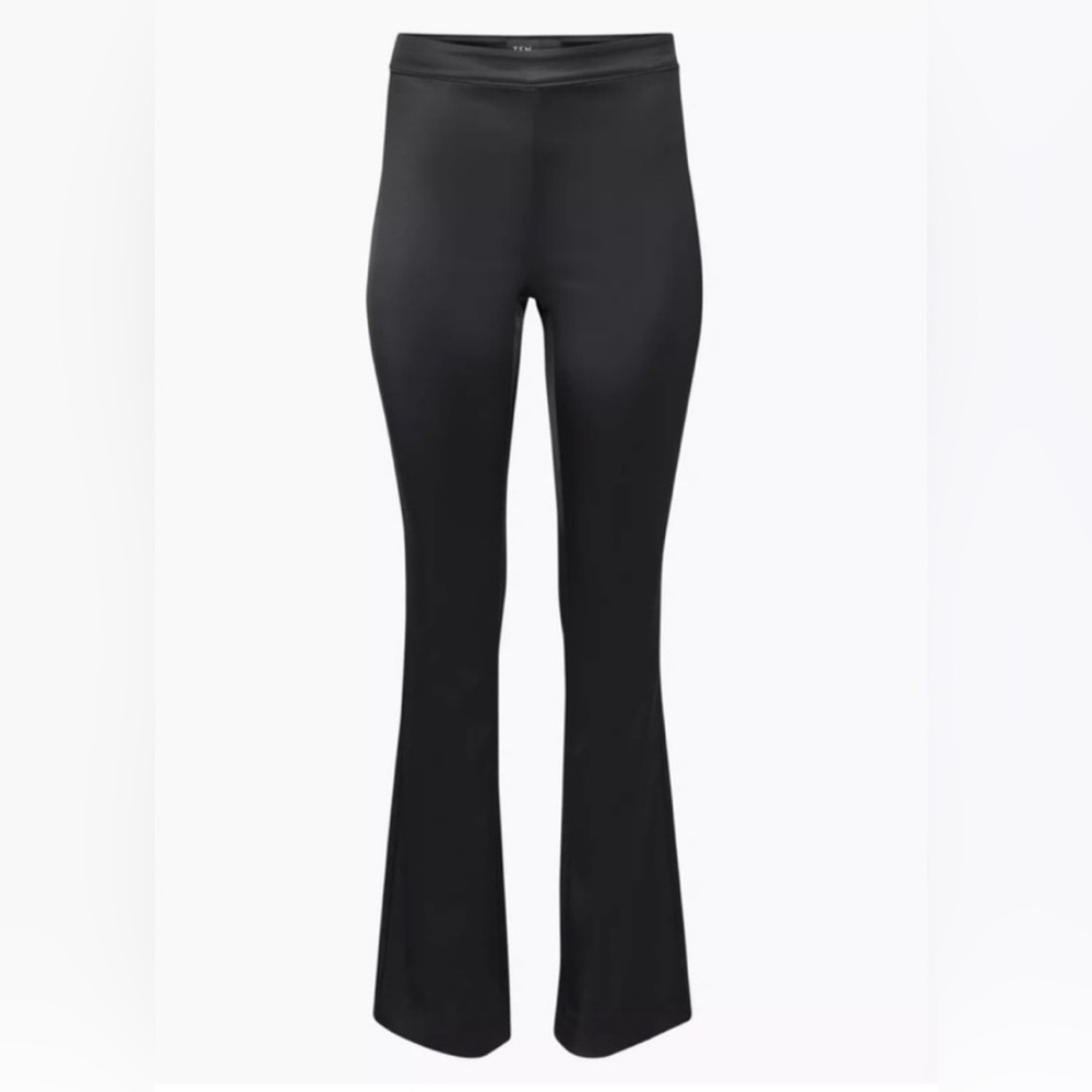 Satin Black Flared Pants